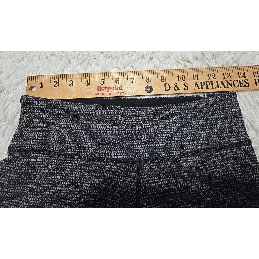 Lululemon Wunder Under Pants Coco Pique Black Leggings Full Length Size 8‎